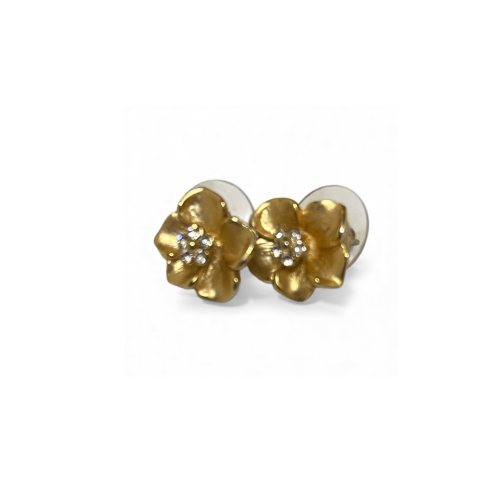 Gold Floral Stud Earrings